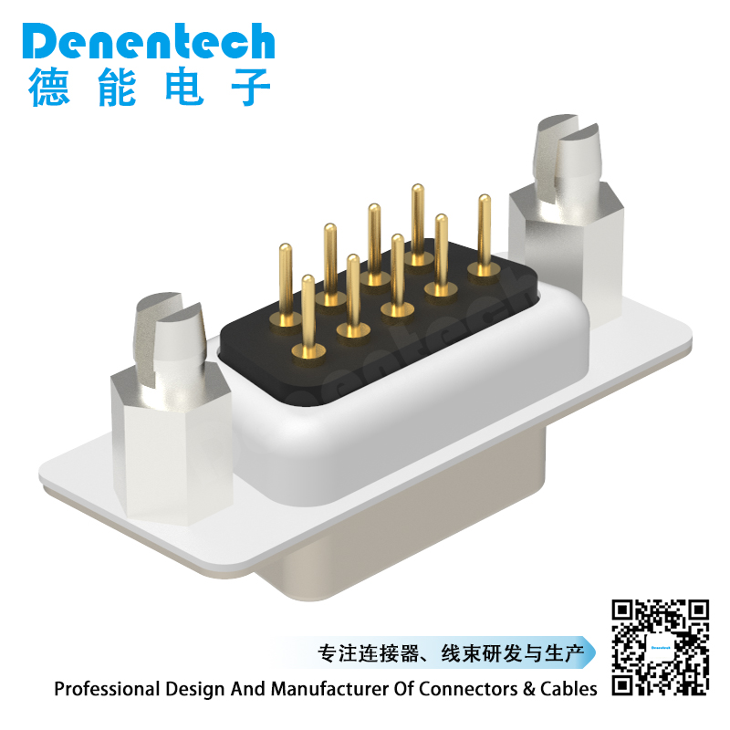 Denentech Connector manufacturer HD 9P female straight DIP d-sub 9pin connector micro d-sub connectors